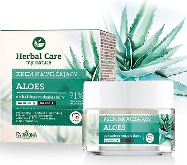 Crema hidratanta zi/noapte pentru toate tipurile de ten cu aloe Farmona Herbal Care, 50 ml