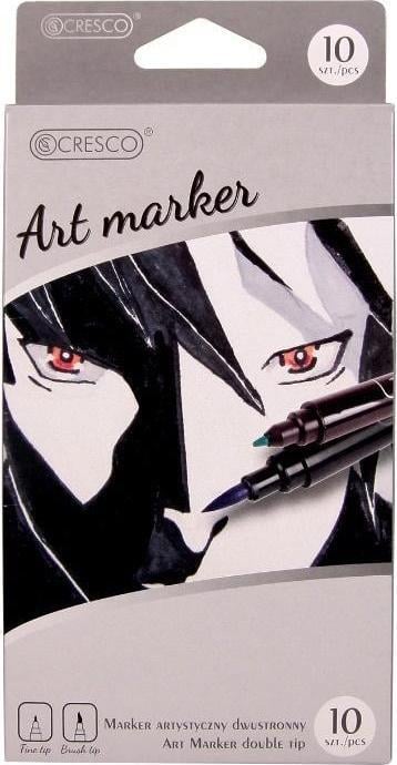 Cresco Marker de artă cu două fețe 10 culori