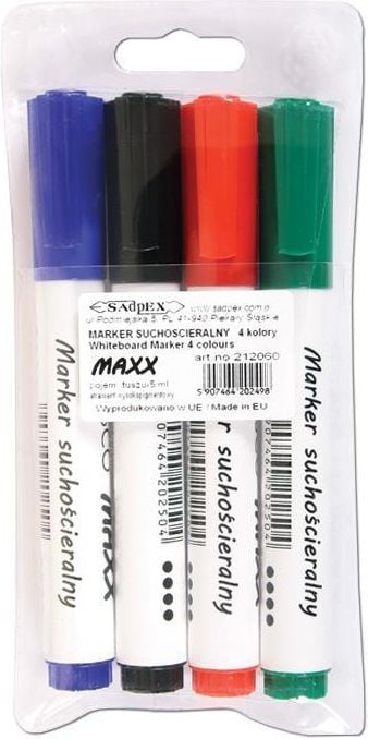 Cresco Marker cu ștergere uscată Maxx 4 culori - 248186