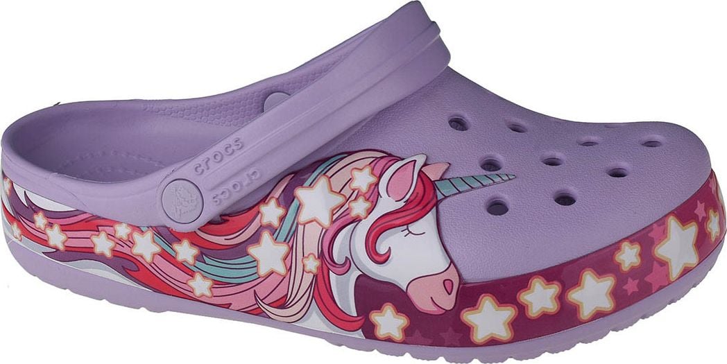 Crocs, Papuci crocs cu bareta slingback Funlab, Liliac, 19-20 EU