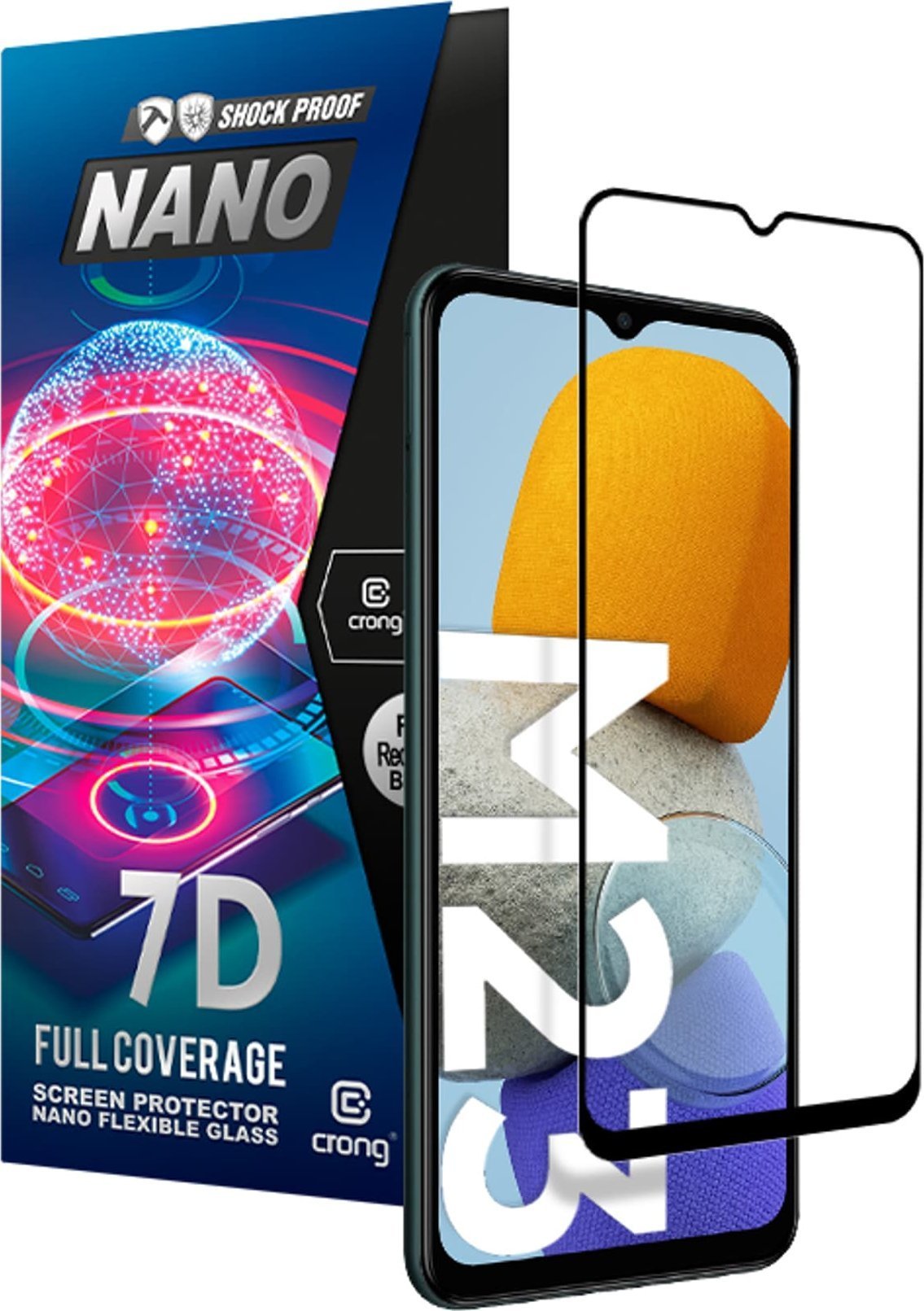 Crong Crong 7D Nano Sticlă flexibilă - Sticlă hibridă cu ecran complet 9H pentru Samsung Galaxy M23 5G