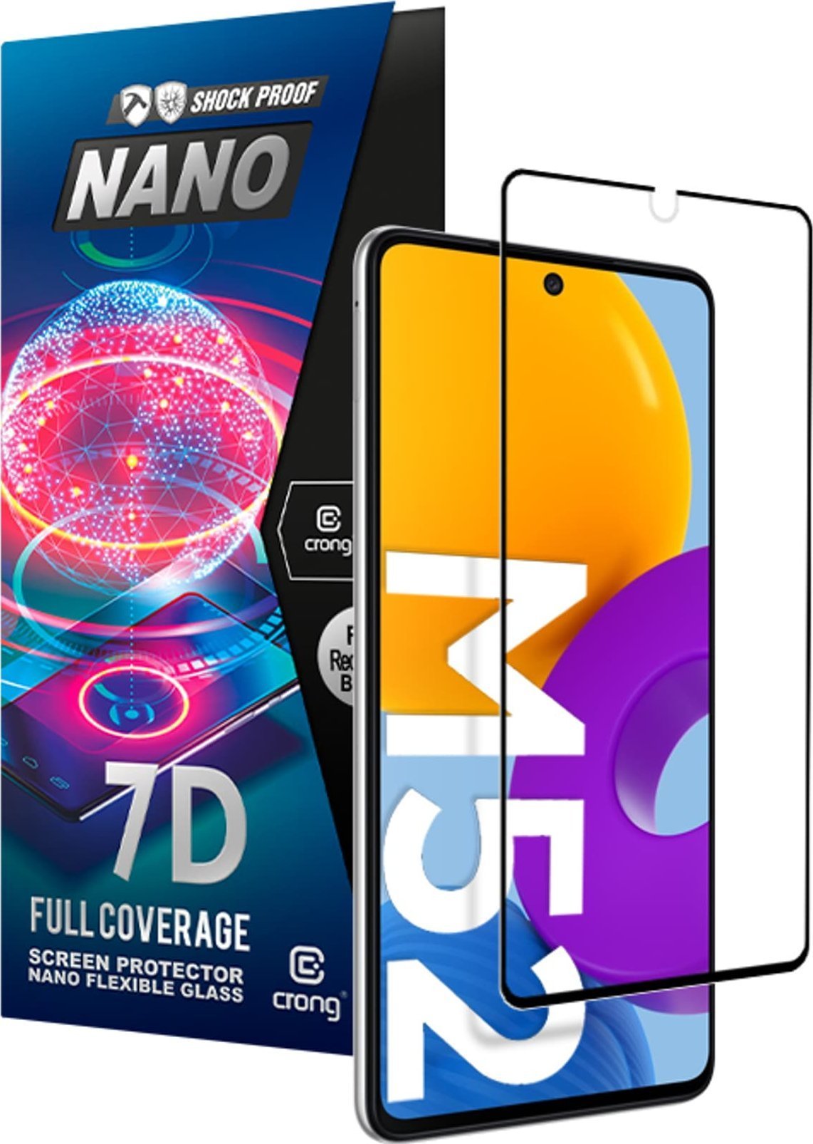 Crong Crong 7D Nano Sticlă flexibilă - Sticlă hibridă cu ecran complet 9H pentru Samsung Galaxy M52 5G