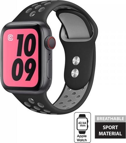 Crong Crong Duo Sport Band - Apple Watch Band 42/44mm (gri/negru)