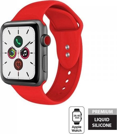 Crong Crong Liquid Band - Curea Apple Watch 38/40 mm (roșu)