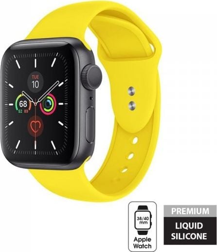 Crong Crong Liquid Band - Curea Apple Watch 38/40 mm (galben)