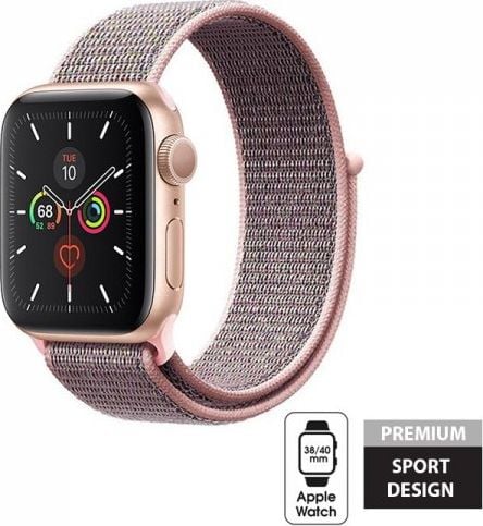 Crong Crong Nylon Band - Apple Watch Sport Band 38/40mm (roz deschis)