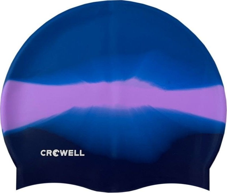 Cască de înot din silicon Crowell Crowell Multi Flame: Culoare - Violet/Albastru