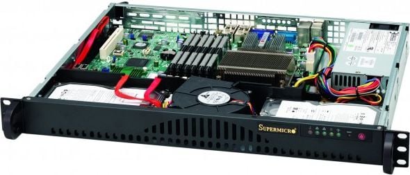 CSE-512L-200B 1U rack de 200W gl.356mm (CSE-512L-200B)