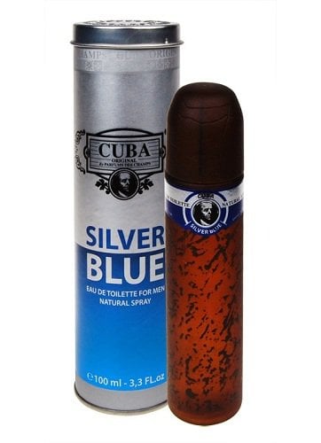 Apa de toaleta Cuba Silver Blue EDT 100 ml,barbati