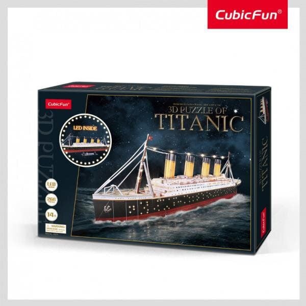 Puzzle 3D Cubic Fun LED Titanic 306-20521, 266 piese