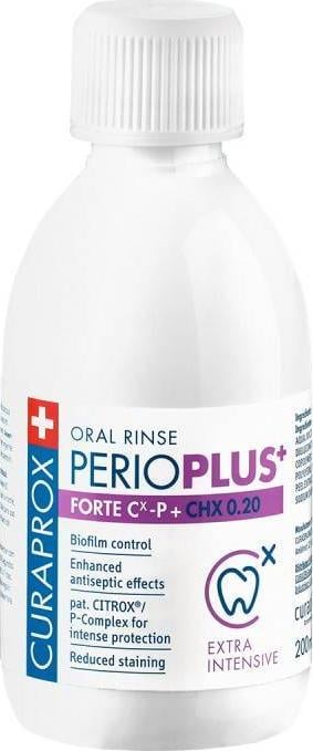 Apa de gura CURAPROX PERIO PLUS+ FL. 0,20% CHX 200ml,Antibacterian,reduce la minimum riscul de decolorare