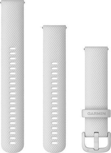 Curea de mână din silicon Garmin cu eliberare rapidă 20 (cataramă albă/albă) (010-13021-01)