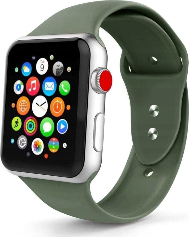 Curea silicon Tech-Protect Smoothband Apple Watch 1/2/3/4/5/6/SE (42/44mm) Army Green