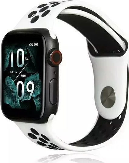 Curea smartwatch Beline Sport din silicon pentru Apple Watch 42/44/45/49mm alb/negru alb/negru