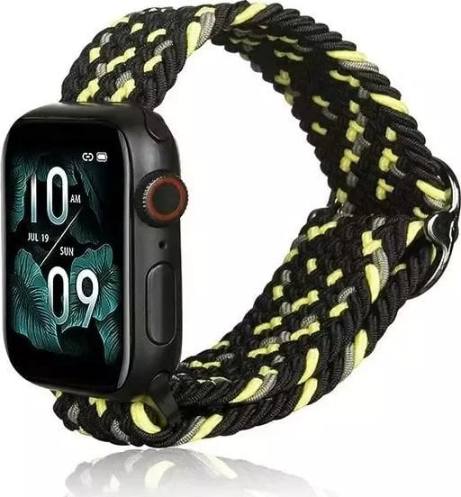 Curea smartwatch Beline Textile pentru Apple Watch 38/40/41mm negru/lime negru/lime