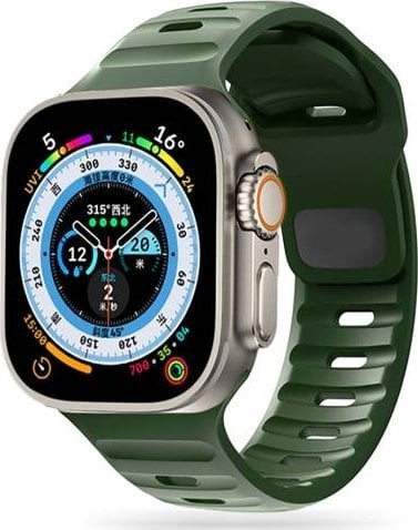 Curea Tech-Protect Line Iconband Tech-Protect Apple Watch 4/5/6/7/SE/8/Ultra 44/45/49mm Verde Armată