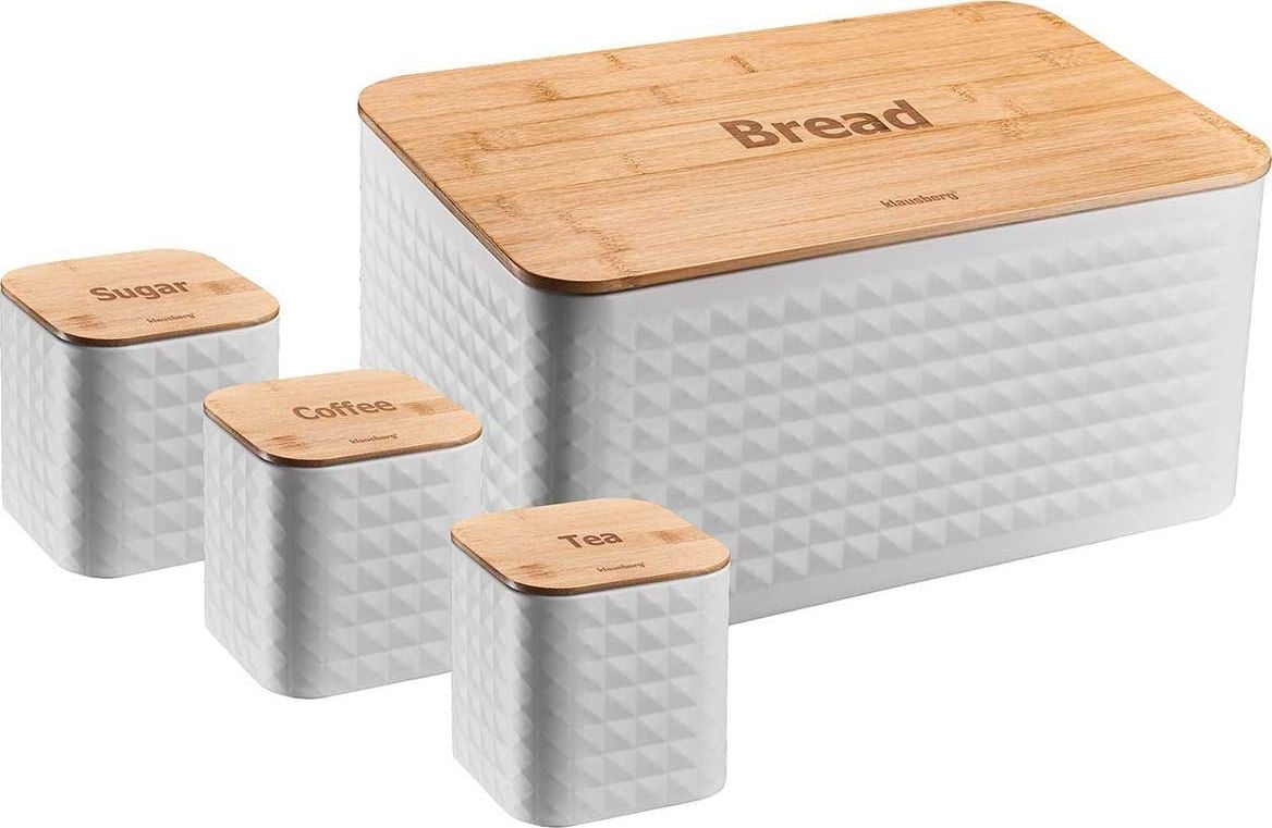 Cutii alimentare - Cutie de pâine din oțel din bambus Klausberg cu recipiente (KB-7483)