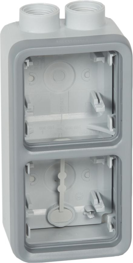 cutie PLEXO55 Trăgând Dublu conductă verticală ISO 20 gri (069668)