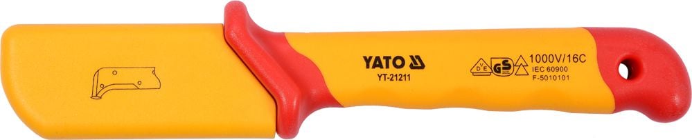 Cutit electrician profesional Yato YT-21211 cu izolatie VDE, din otel CrV