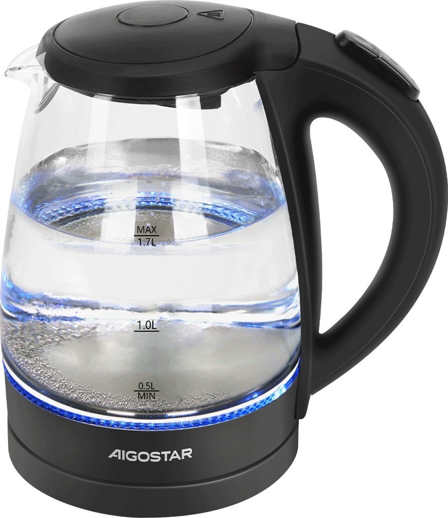 Czajnik Aigostar Electric Kettle Glass & Plastic 1.7L Black（offine） VDE / Adam