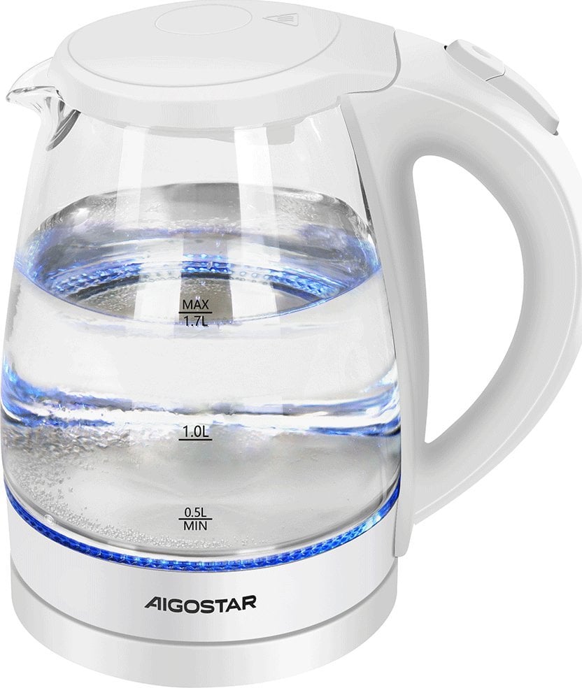 Czajnik Aigostar Electric Kettle Glass & Plastic 1.7L White（offine） VDE/ Eve