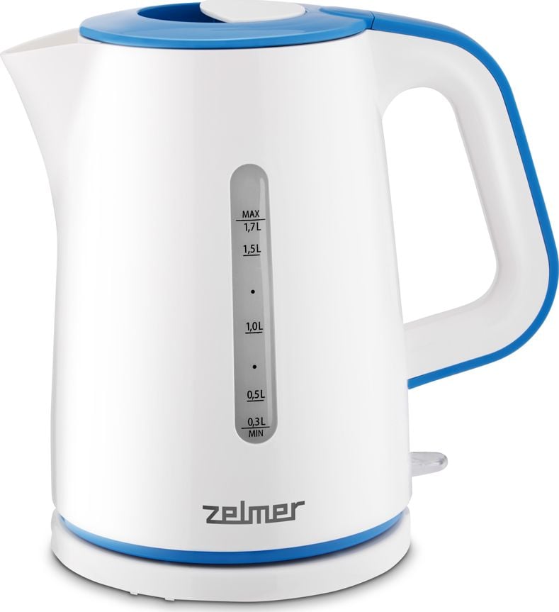 Fierbator Zelmer ZCK7620B, 2200 wați 1,7 L, alb/albastru