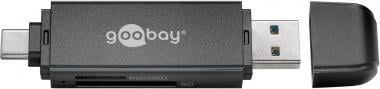 Goobay USB 3.0 - Cititor de carduri USB-C™ 2-în-1 58261