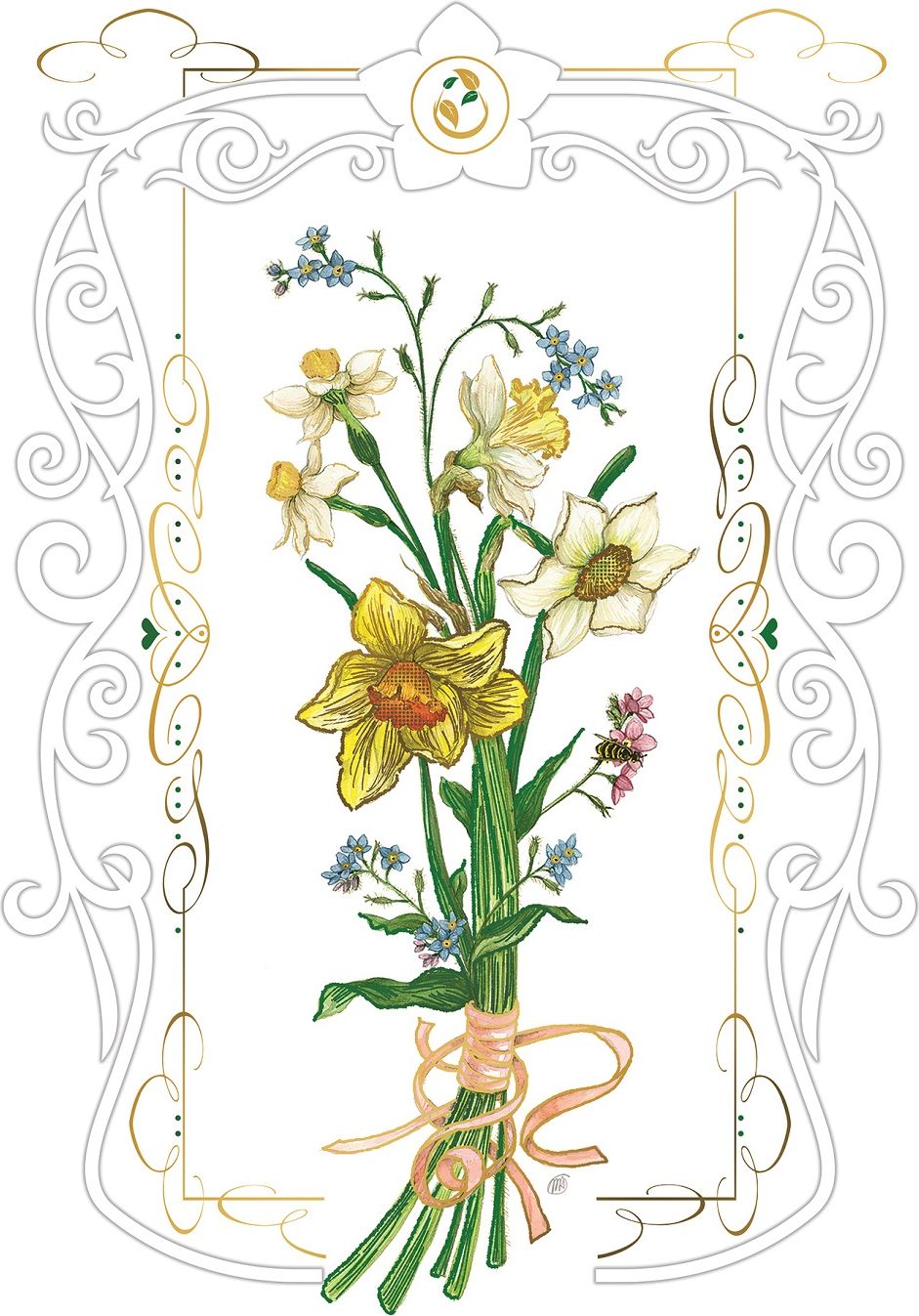 Card DA VINCI Narcise 12x18 cm + plic