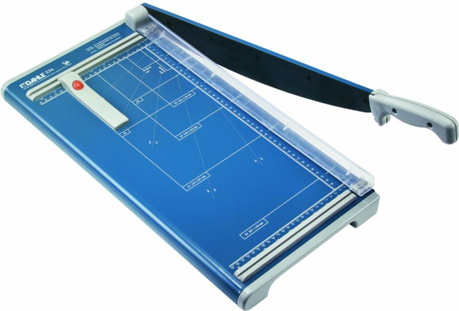 Ghilotina manuala pentru hartie Dahle 534, Format A3, 460 mm, Gri/Albastru
