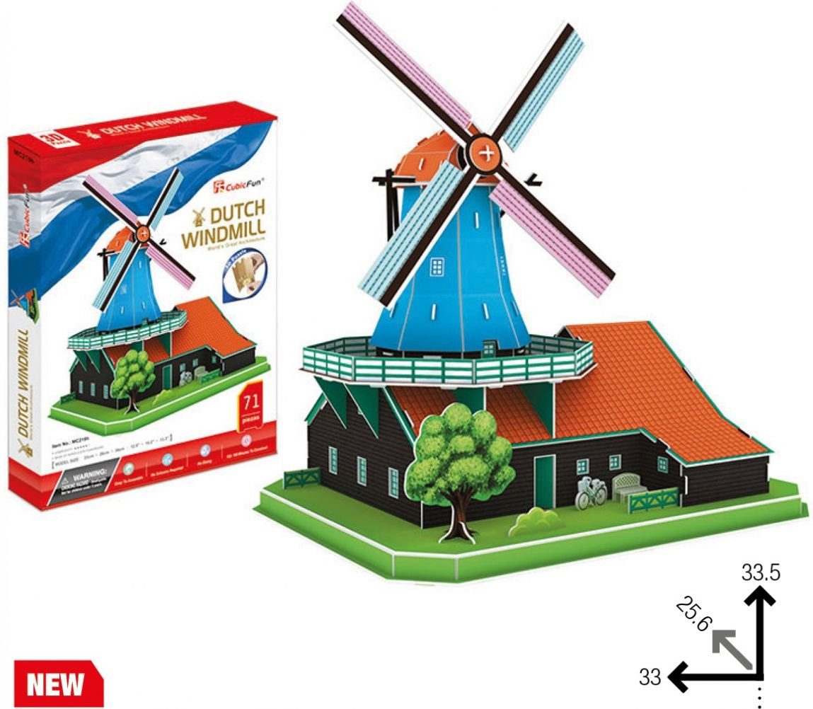 Puzzle Cubic Fun Dutch Windmill, 71 piese