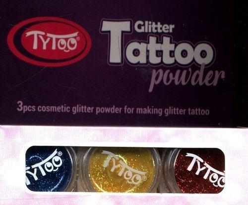 Dante TYTOO TATTOOS SET GLITTER - 3 CULORI - AURII, ROSII SI ALBASTRU