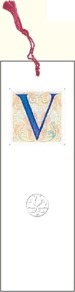 Semn de carte DaVinci cu anagramă litera V