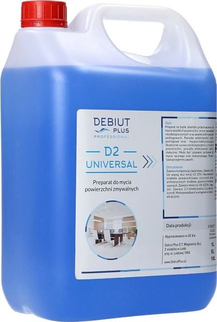 Debiut Plus Professional Debiut Plus Professional D2 Universal - Preparat pentru curatarea suprafetelor lavabile - 5 l