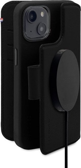 Portofel detasabil Decoded Decoded - Husa de protectie din piele pentru iPhone 14 Plus Compatibila MagSafe (negru)