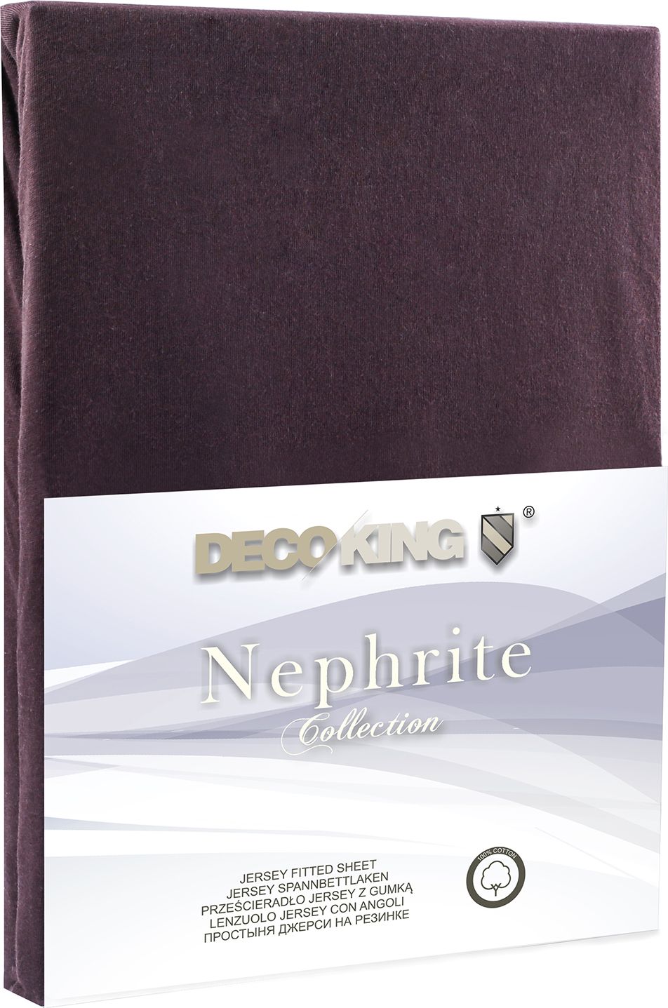 Cearşaf de decoking Jersey Nephrite Purple 180x200 cm