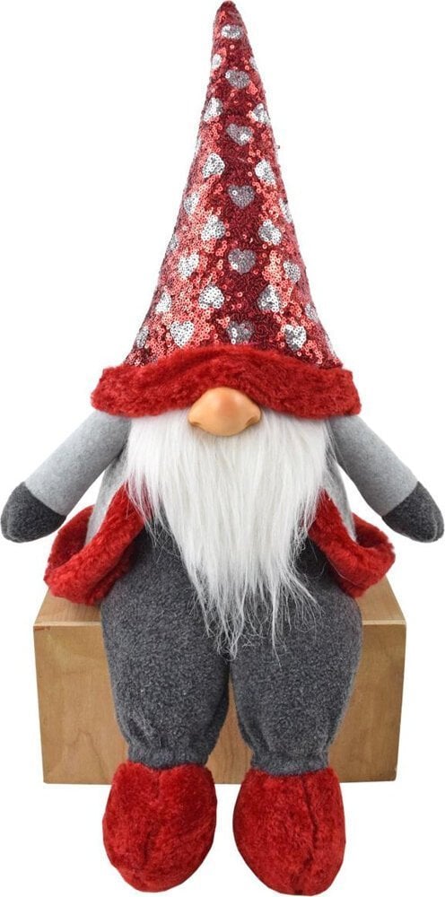 Decor de Craciun Saska Garden Spiriduș gnome Moș Crăciun șezut mare 92cm () - 5902431038155