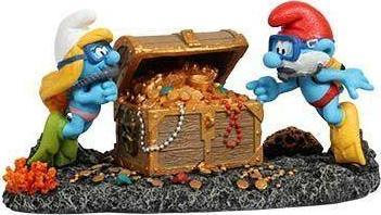 Decor pentru acvariu Treasure hunters The Smurfs Aqua Della, Ebi, 18,8x9,7x9,6cm