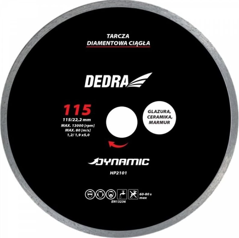 Dedra Disc diamant continuu dinamic 125 mm 22,2 mm (HP2102)