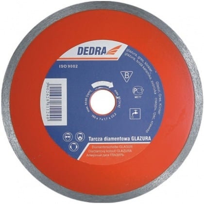 Disc diamantat subtire pentru ceramica, gresie , marmura, 180x22.2mm, grosime 1.9mm, Dedra