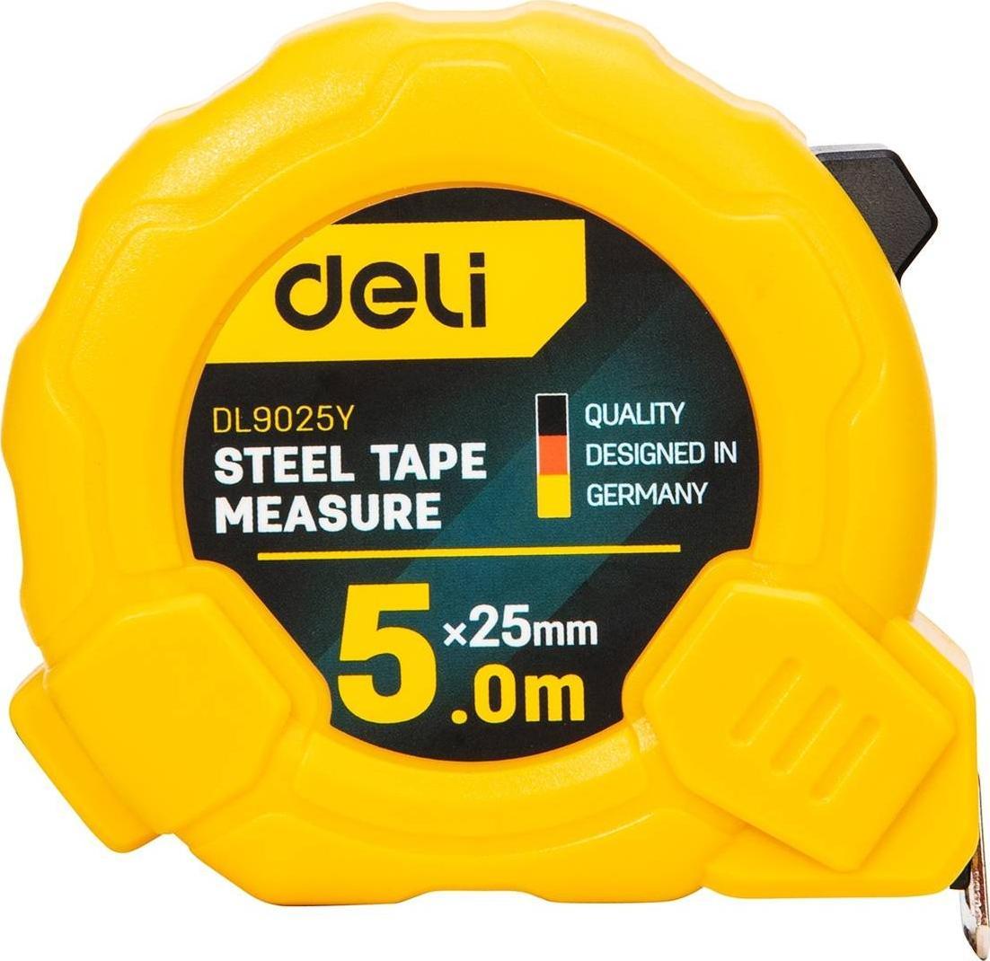 Deli Bandă de măsurare Deli Tools EDL9025Y, 5m/25mm (galben)