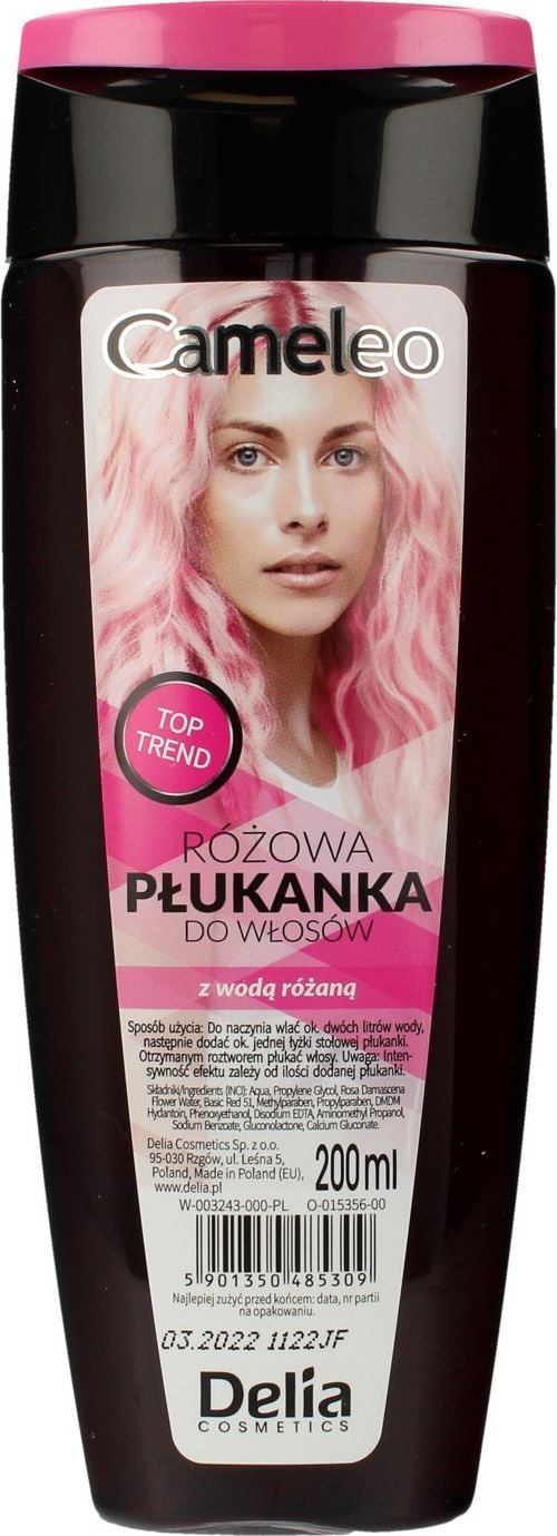 Solutie de colorare par Profesionala in nuante de roz, Delia Cameleo, 200ml