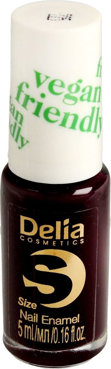 Delia Delia Cosmetics Vegan Friendly Smalț pentru unghii Mărimea S Nr. 225 Black Berry 5ml