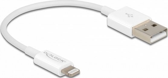 Delock Cablu USB USB-A - Lightning 0,15 m alb (83001)