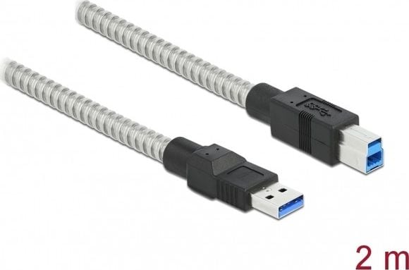 Delock Cablu USB USB-A - USB-B 2 m Alb (86779)