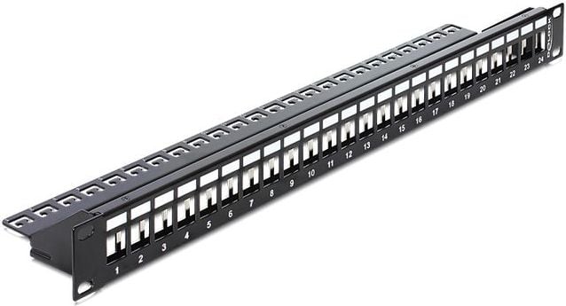 Delock DELOCK 19Z Keystone Patch Panel 24 Port with strain relief - 43277