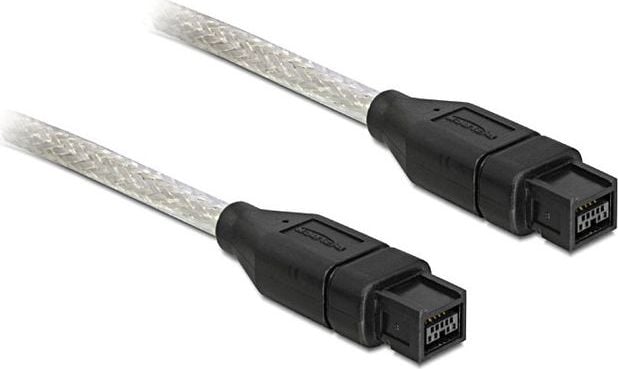 Cablu FireWire, Delock, Tip 9t/9t, 3 m, Alb/Negru