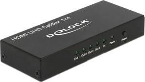 Delock COMUTATOR DIVITOR HDMI 1 TRANSMITĂTOR->4 RECEPTOARE ULTRA HD 4K DELOCK - 18684