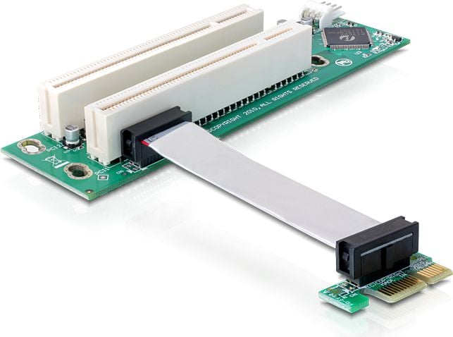 Delock Riser Card PCIe x1 - 2x PCI 32 biți (41341)