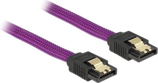 Cabluri - Cablu SATA III 6 Gb/s 20cm drept Premium, Delock 83689