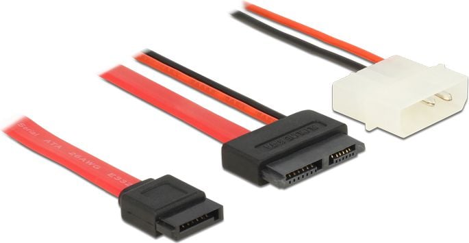 Slim SATA 13pin -> SATA 7 pini Molex 2pin + 0.50m (84790)